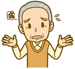 困っている老人
