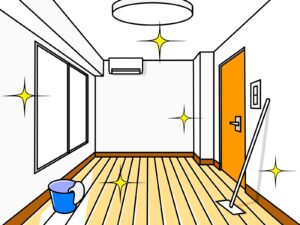 掃除をしてきれいな部屋