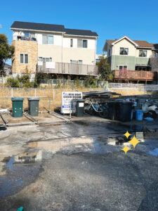 綺麗に片付いた駐車場